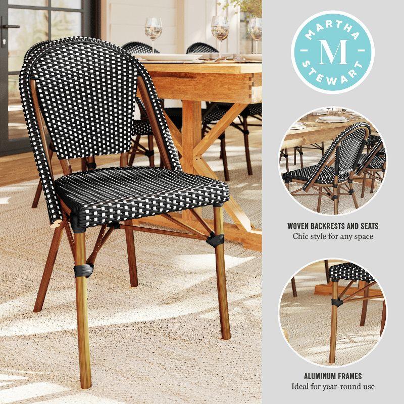 Martha Stewart Martha Stewart Lily Pond All-Weather Stackable Patio Bistro Dining Chair