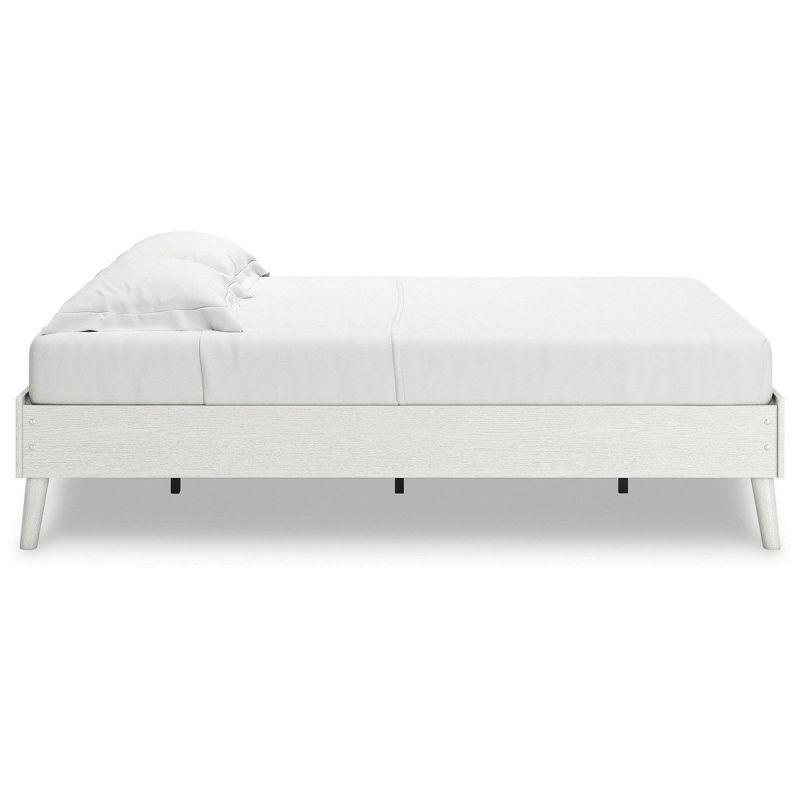 Full Aprilyn Platform Bed White - Signature Design by Ashley: Sleek, No Box Spring Required