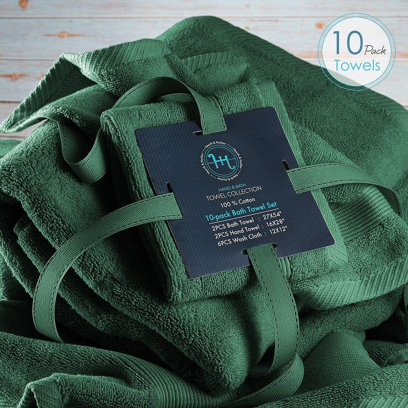 Hearth & Harbor 100% Cotton Towel Sets for Body and Face