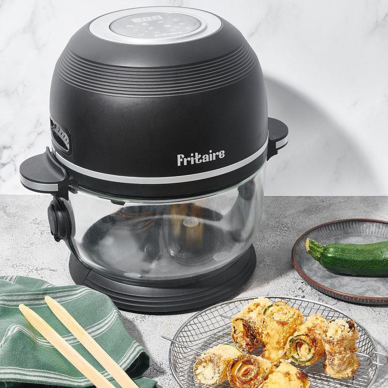 Fritaire Self-Cleaning Glass Bowl Air Fryer, 5 Qt, 6-in-1 Functions, BPA Free, Rotisserie, Tumbler