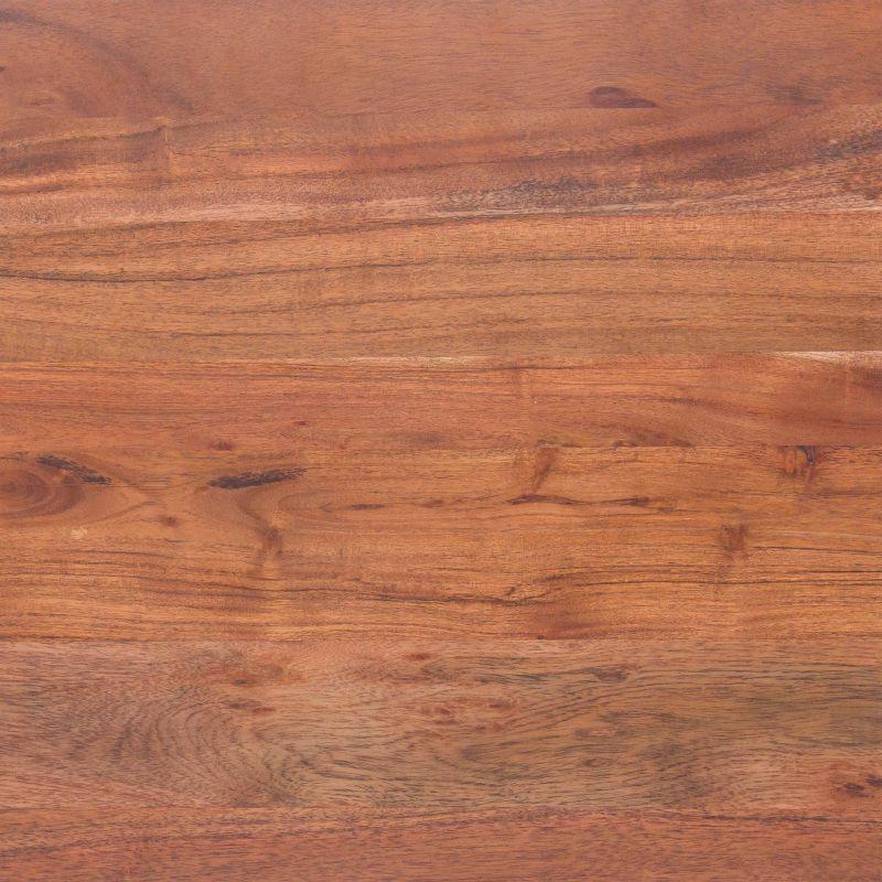 Birch Lane™ Pantai Modern Acacia Wood Dresser or Display Unit With Metal Base, Walnut Brown and Black