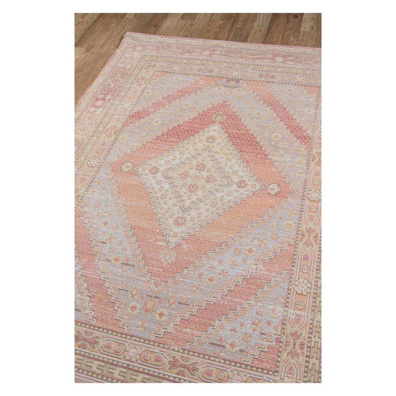 4'x6' Shapes Geometric Loomed Area Rug Pink - Momeni: Modern Low Pile Polyester, Indoor Rectangle, Spot Clean Recommended