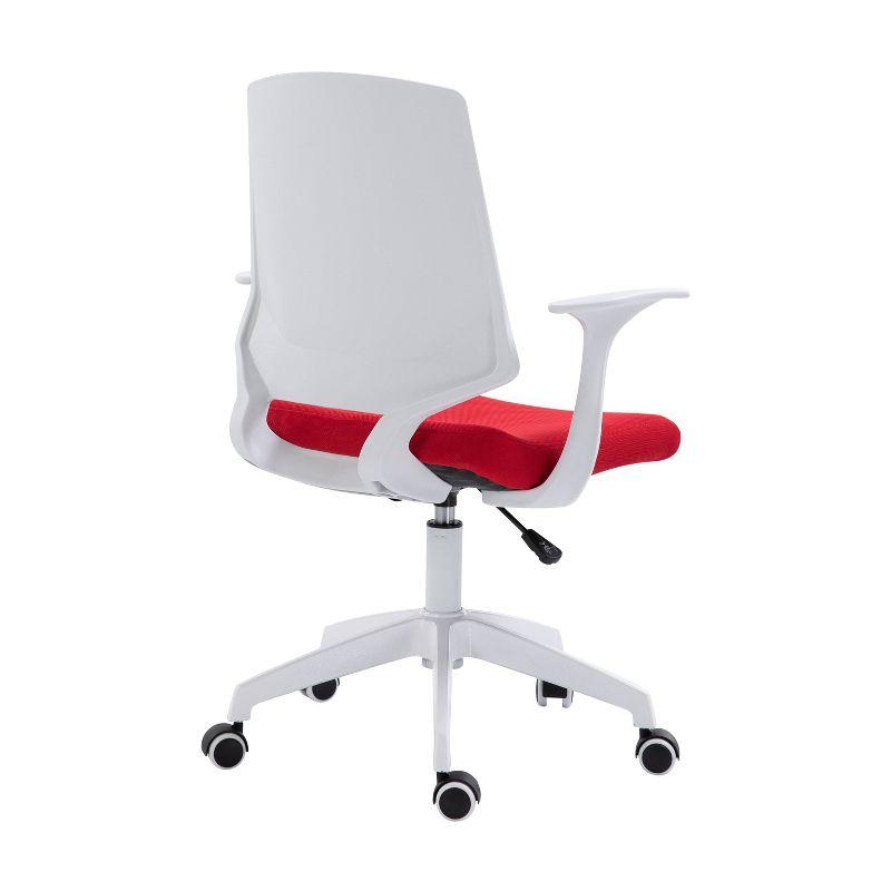 Racing Executive Red Leather Swivel Office Chair with Adjustable Height