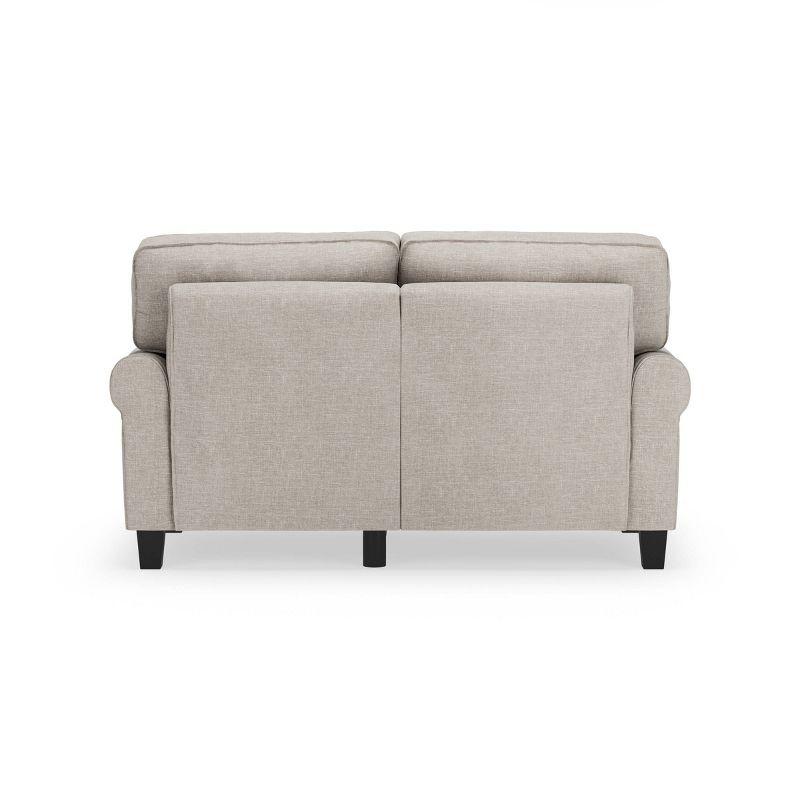 Serta Copenhagen 61" Rolled Arm Sofa, Easy Care Fabric, Soft Pillow Back, Pocket Coil Seat Cushions