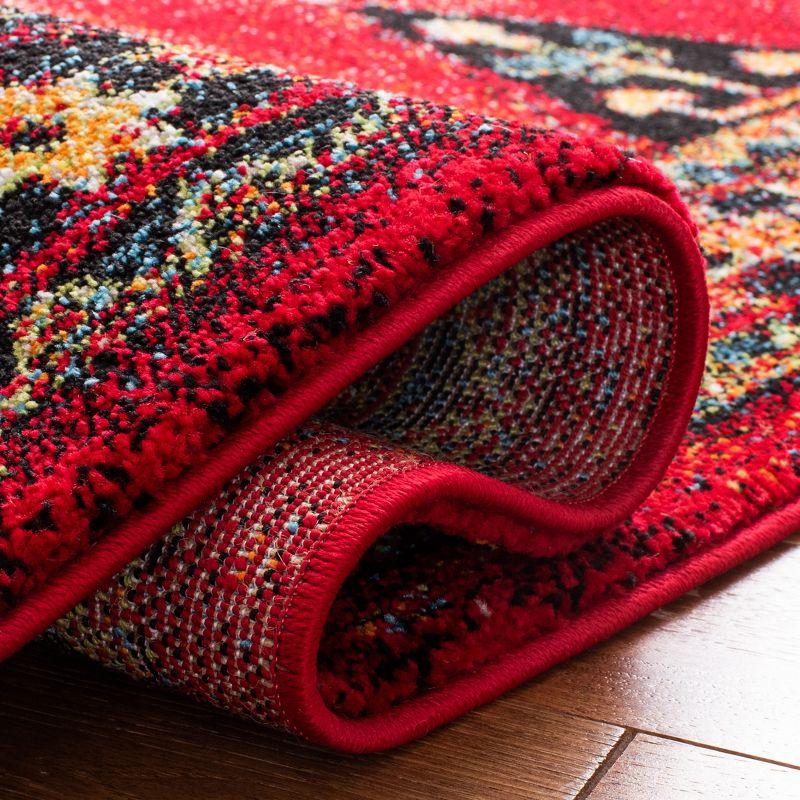 Vintage Hamadan VTH251 Power Loomed Runner Rug - Red/Black - 2'3"x8' - Safavieh.