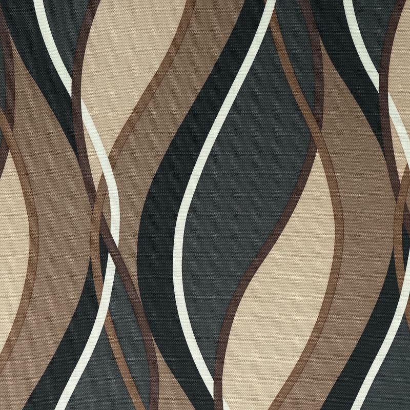 48"x95" No. 918 Semi-Sheer Intersect Ogee Wave Print Grommet Curtain Panel Charcoal Gray: Modern Light Filtering Curtain Panels