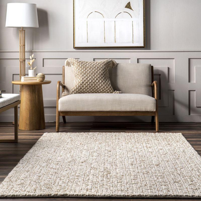 Nuloom Enida Casual Farmhouse Wool Blend Indoor Area Rug