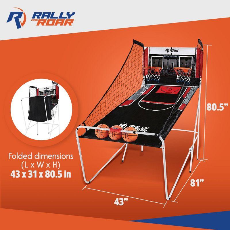 Rally and Roar 2-Player Indoor Basketball Arcade Game with LED Scoreboard