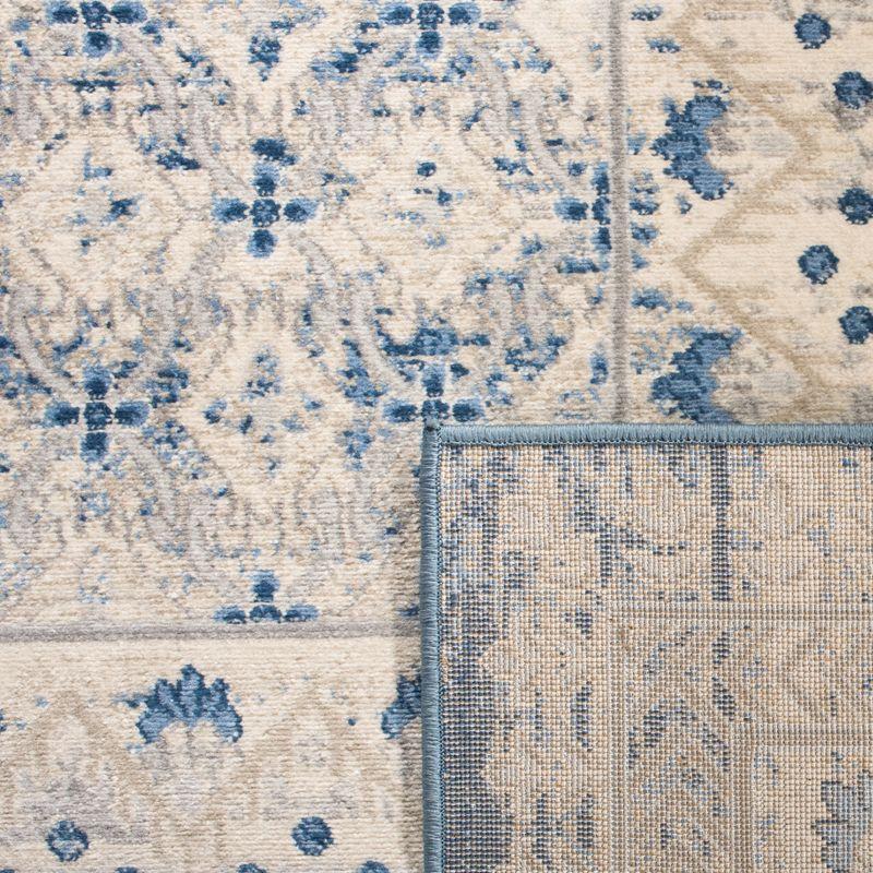 Brentwood BNT899 Power Loomed Indoor Area Rug - Light Grey/Blue - 9'x9' - Safavieh