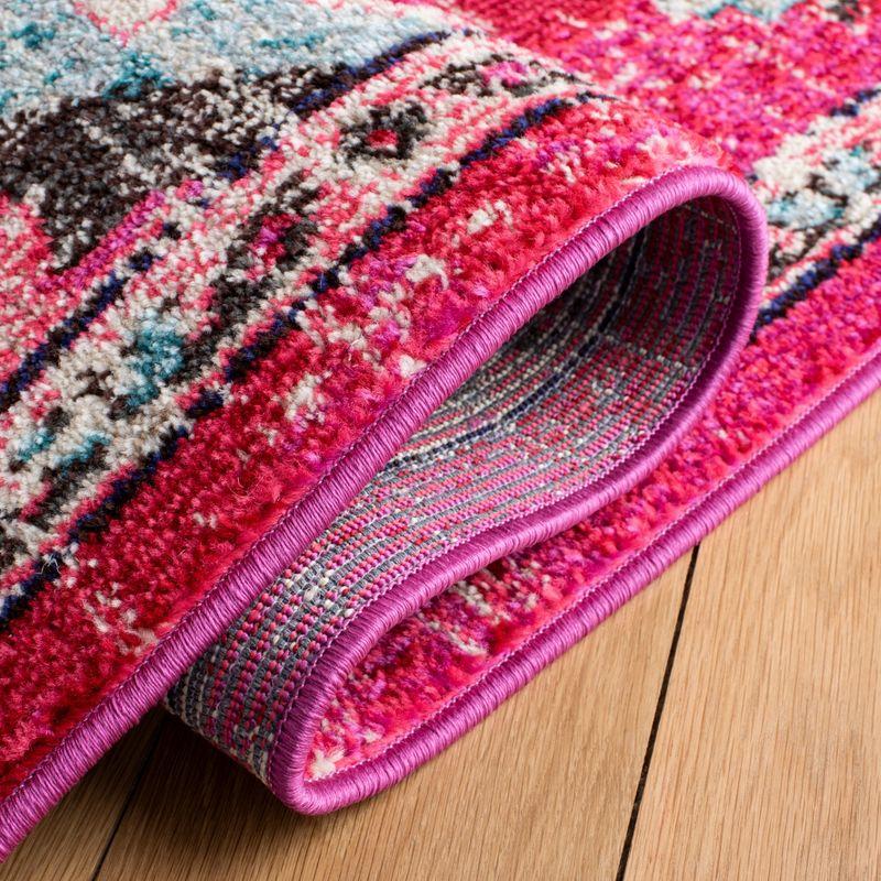 Madison MAD484 Power Loomed Indoor Accent Rug - Fuchsia/Light Blue - 3'x5' - Safavieh