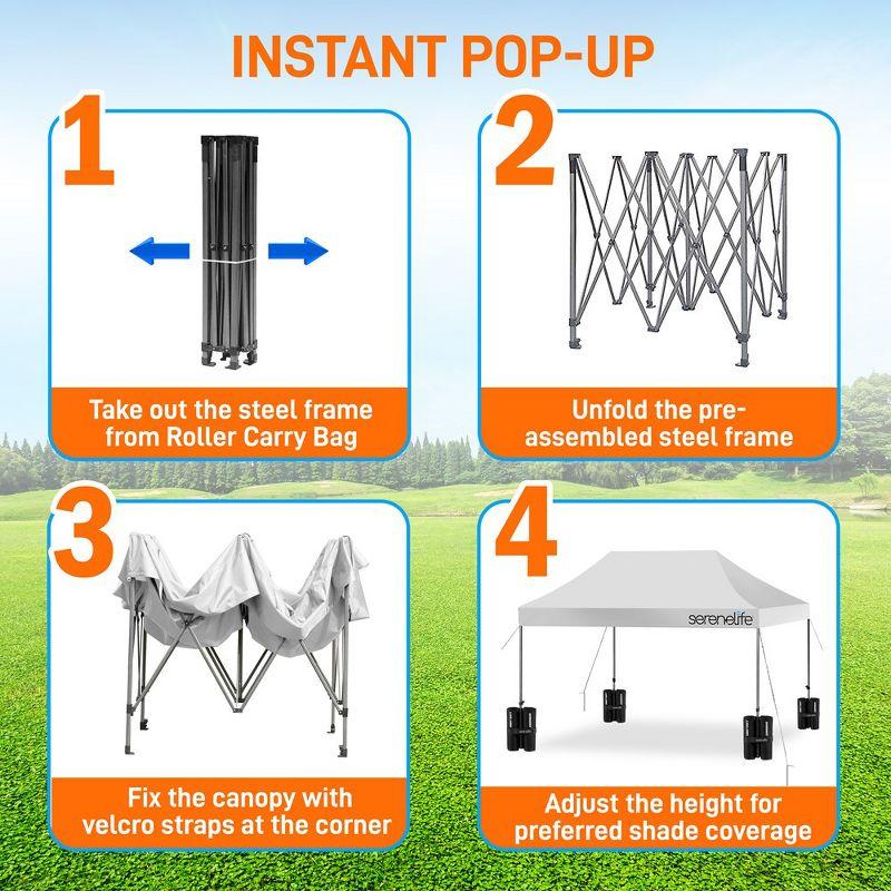 15 Ft. W x 10 Ft. D Steel Pop-Up Canopy