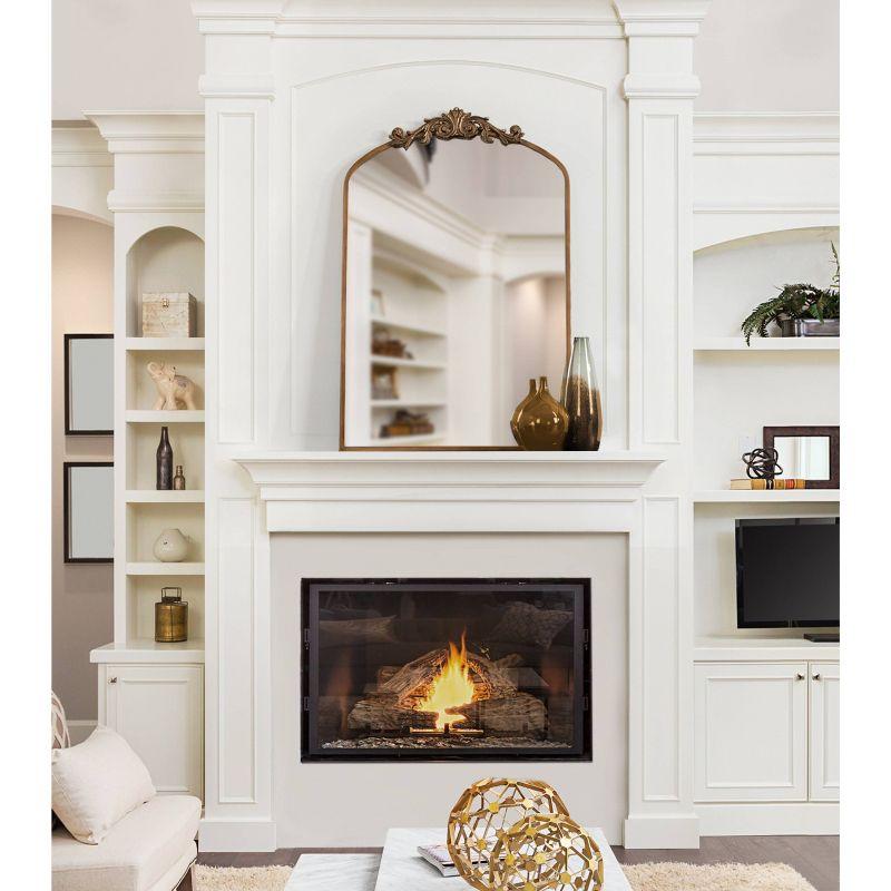 24" x 36" Arendahl Traditional Arch Decorative Wall Mirror Gold - Kate & Laurel All Things Decor