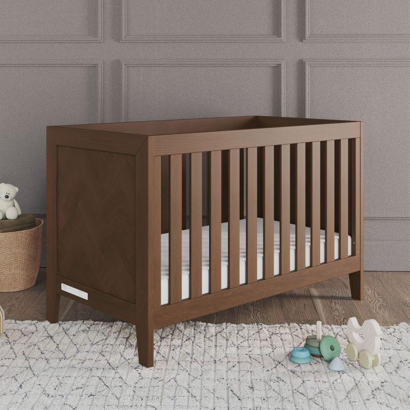 Child Craft Kieran Crib and Dresser Nursery Set, 2-Piece, Includes 3-in-1 Convertible Crib and 6-Drawer Dresser (Toasted Chestnut)