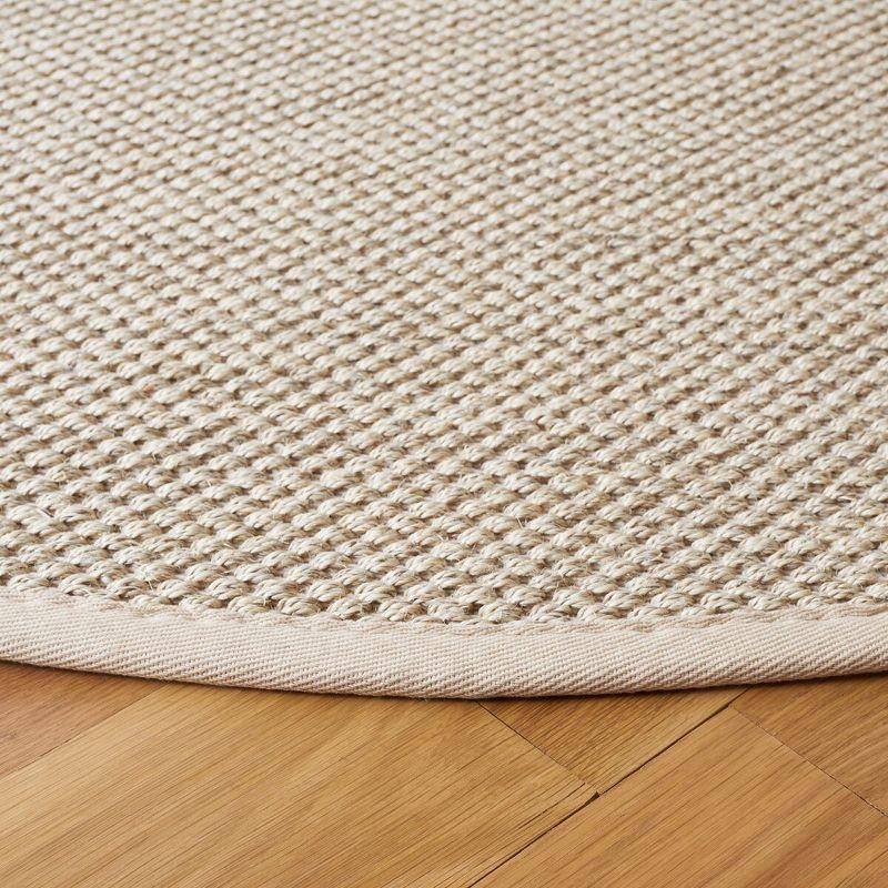 Natural Fiber NF143 Power Loomed Indoor Area Rug - Marble/Beige - 6' Round - Safavieh