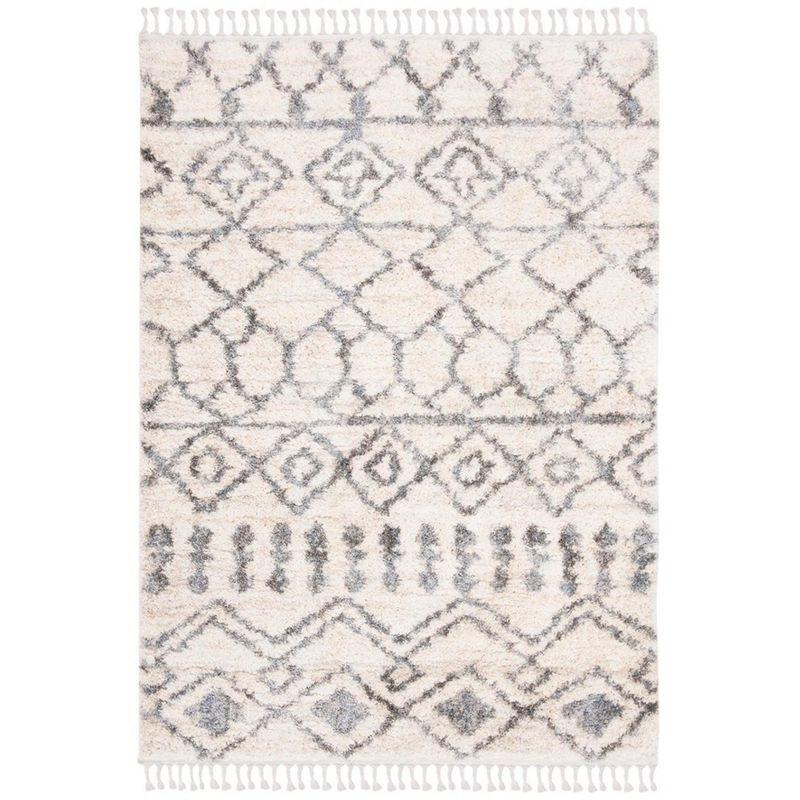 Gray Reversible Rectangular 6' x 9' Shag Area Rug