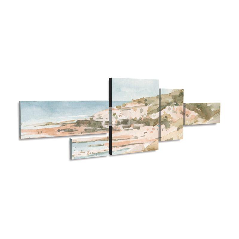 Trademark Fine Art Emma Caroline  Neutral Seaside II 5 Piece Panel Set Art