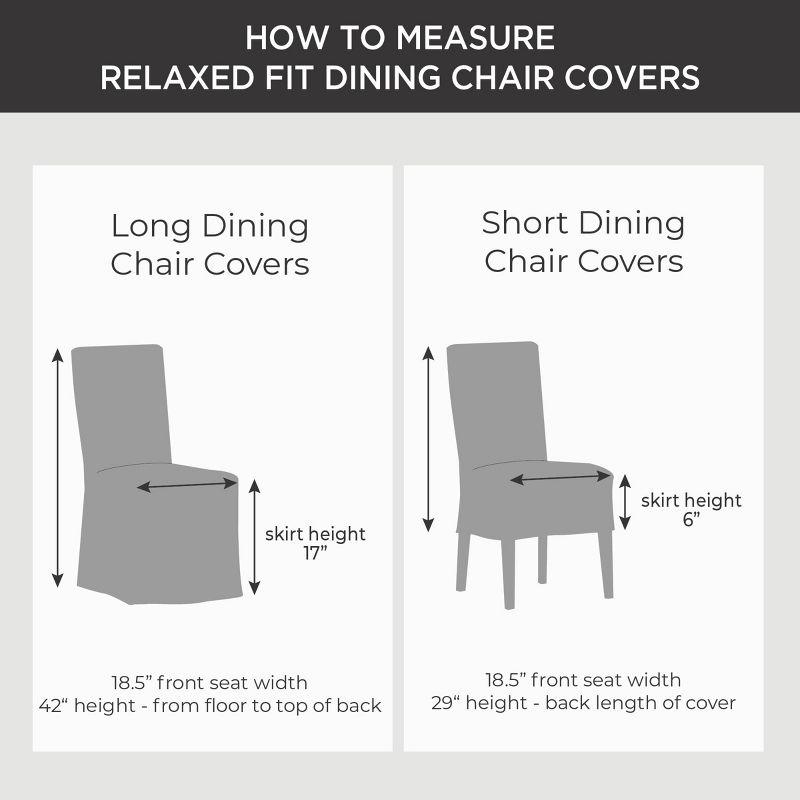 Scroll Classic Box Cushion Dining Chair Slipcover