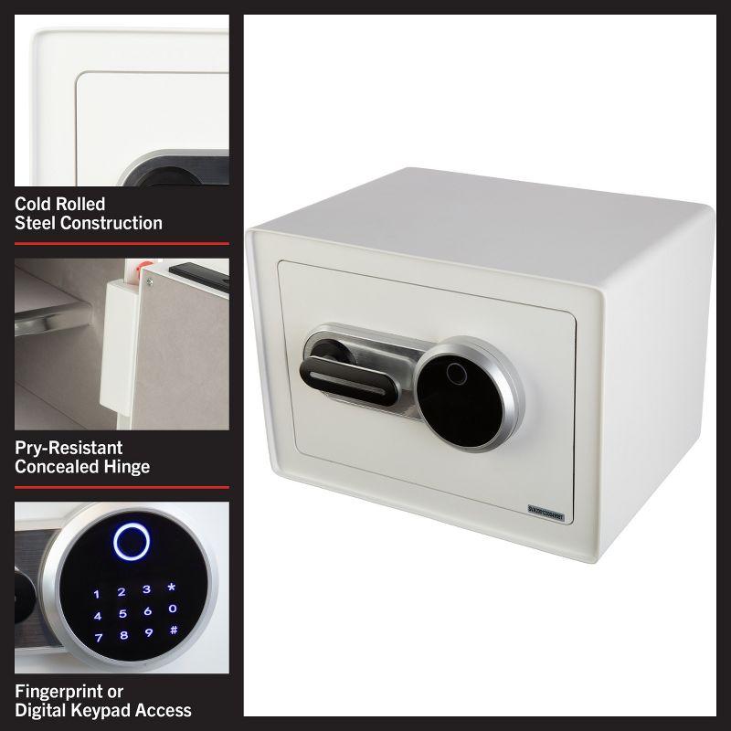 Stalwart Stalwart Biometric Safe - Lock Box with Fingerprint Scanner and Digital Key for Quick Access - Money Safe for Cash and Jewelry - Home Safes