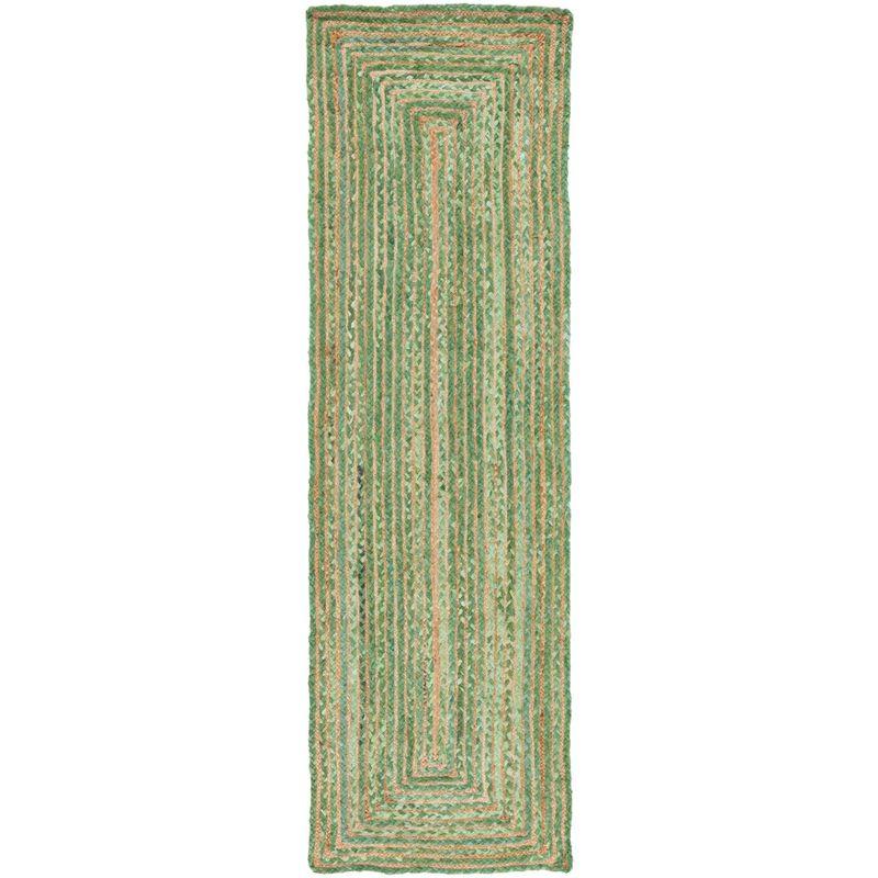 Cape Cod CAP202 Woven Indoor Runner Rug - Green/Natural - 2'3"x10' - Safavieh