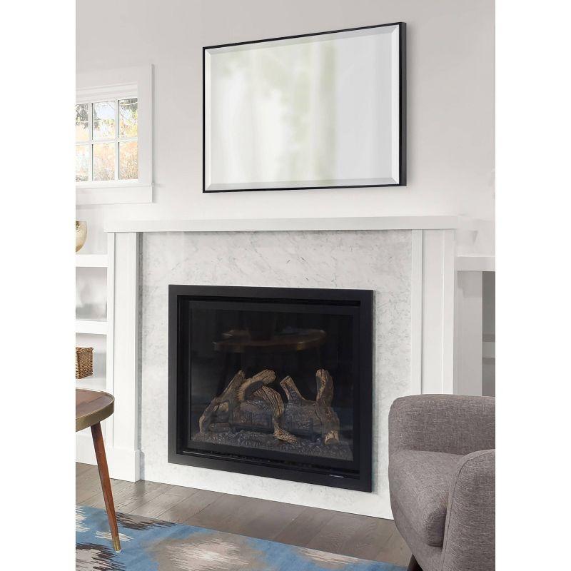 24.7" x 36.7" Rhodes Rectangle Wall Mirror Black - Kate & Laurel All Things Decor
