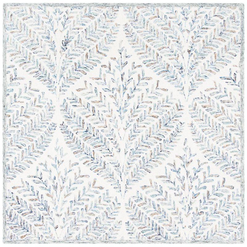 Capri CPR208 Tufted Indoor Area Rug - Ivory/Blue - 5'x5' - Safavieh