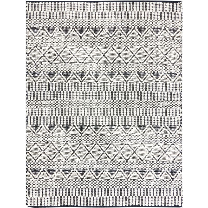 Natura NAT853 Hand Woven Area Rug - Ivory/Black - 8'x10' - Safavieh.