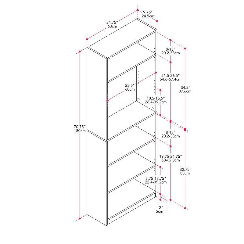 CorLiving 70.75" Teo Bookshelf