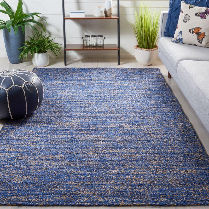Natural Fiber NFB950 Hand Loomed Area Rug - Blue/Natural - 5'x8' - Safavieh.