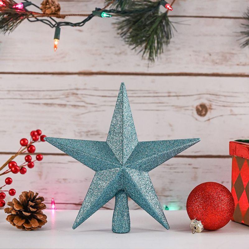 Ornativity Tiffany Blue Glitter Star Tree Topper