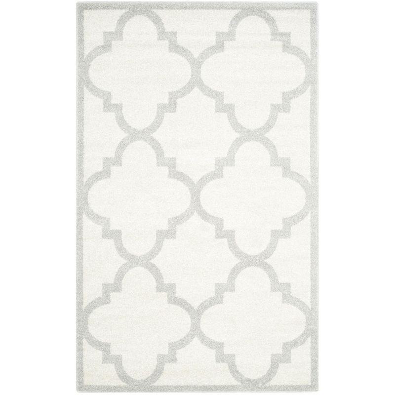 Amherst AMT423 Power Loomed Indoor Area Rug - Beige/Light Grey - 4'x6' - Safavieh