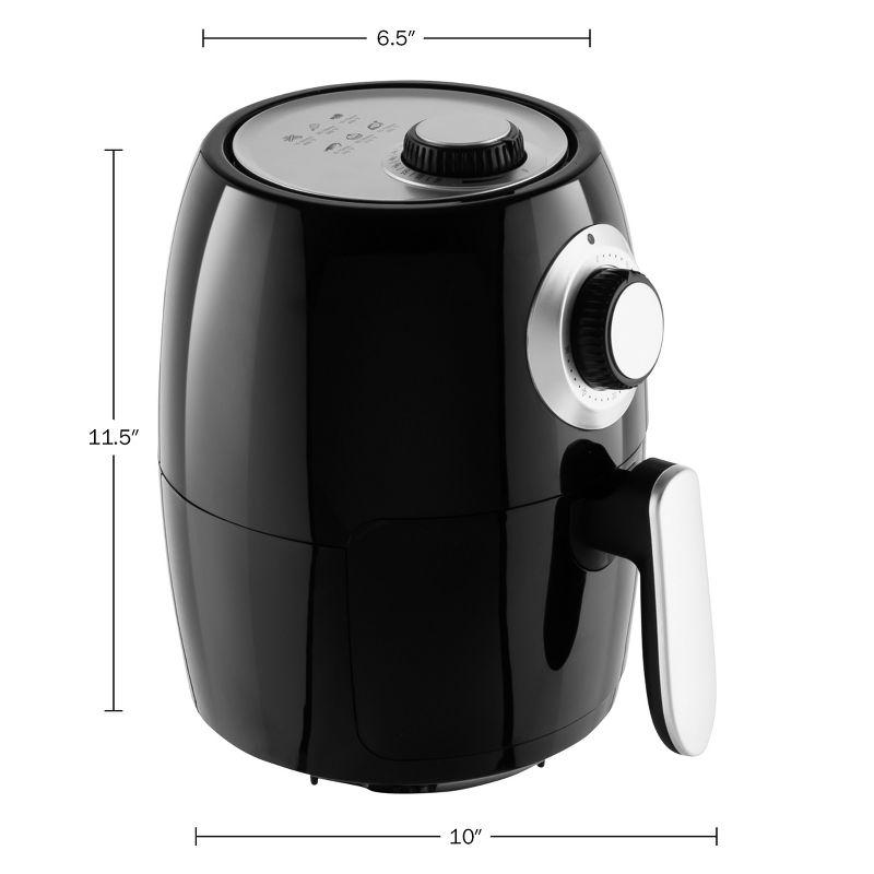 Classic Cuisine Air Fryer - 2.3-Quart Electric Fryer For Healthier Cooking - Compact Appliance With Nonstick Interior - Kitchen Gadgets By Classic Cuisine (Black)