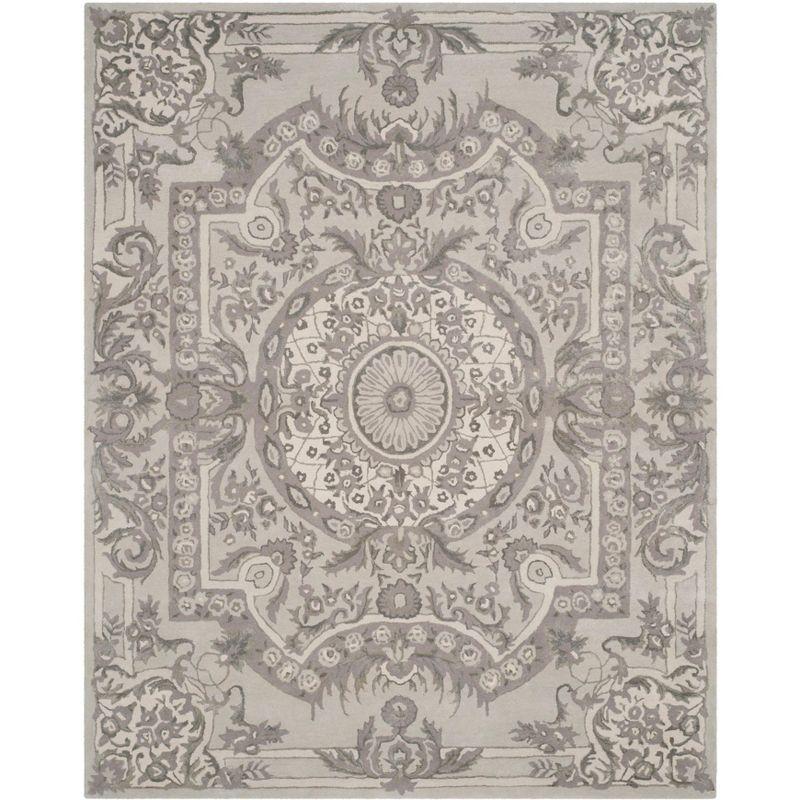 Elegance Gray 9' x 12' Hand-Tufted Wool & Viscose Area Rug