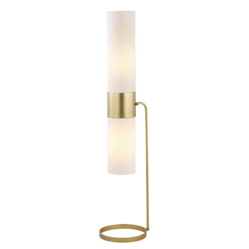 Fierro 55" Gold and White Modern Minimalist Floor Lamp