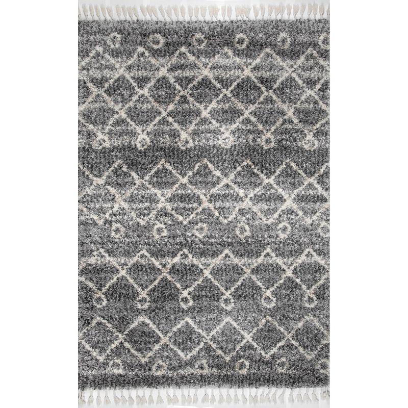 Cozy Comfort Gray Rectangular Shag Rug 3' x 5'