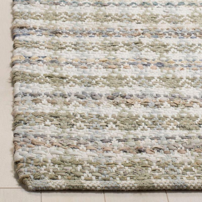 Coastal Charm Handwoven Beige Wool & Cotton Square Rug