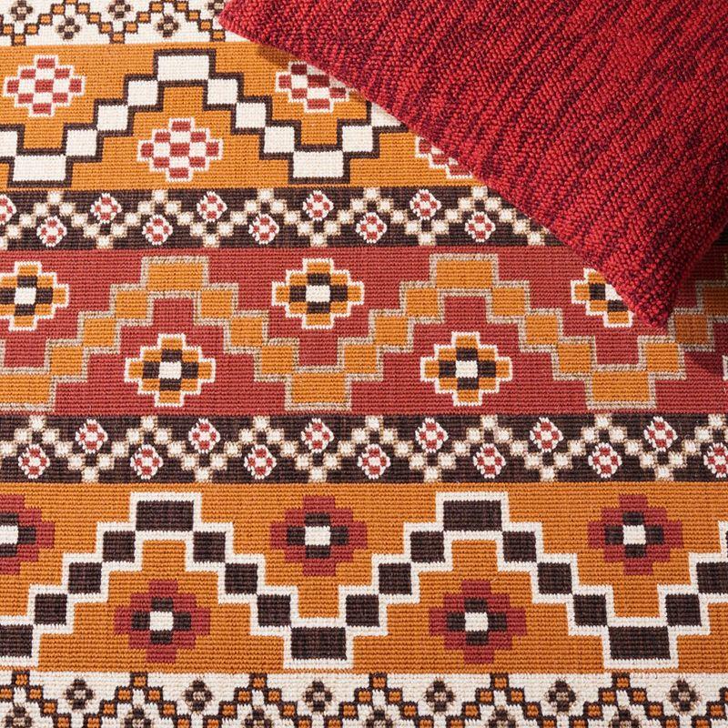 Veranda VER095 Power Loomed Indoor/Outdoor Area Rug - Rust/Red - 6'7"x9'6" - Safavieh.