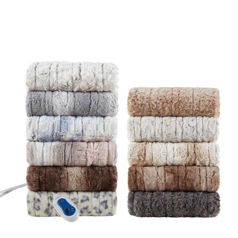 Beautyrest Zuri Oversized Heated Faux Fur Throw