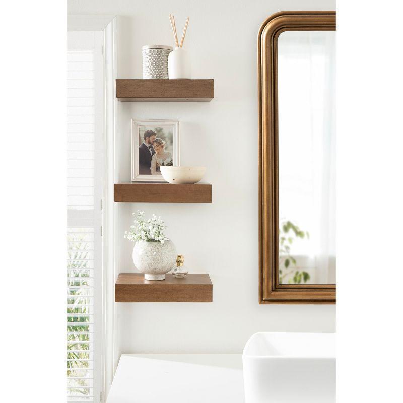 Kate & Laurel All Things Decor 12" Havlock Wood Floating Shelves