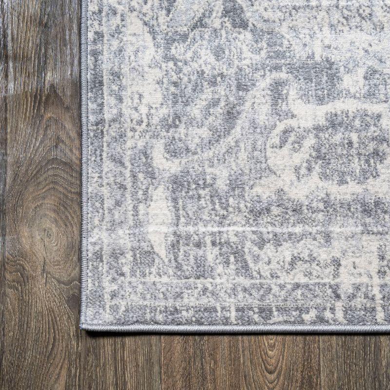 3' X 5' Modern Persian Vintage Medallion Area Rug, Gray/Ivory - JONATHAN Y