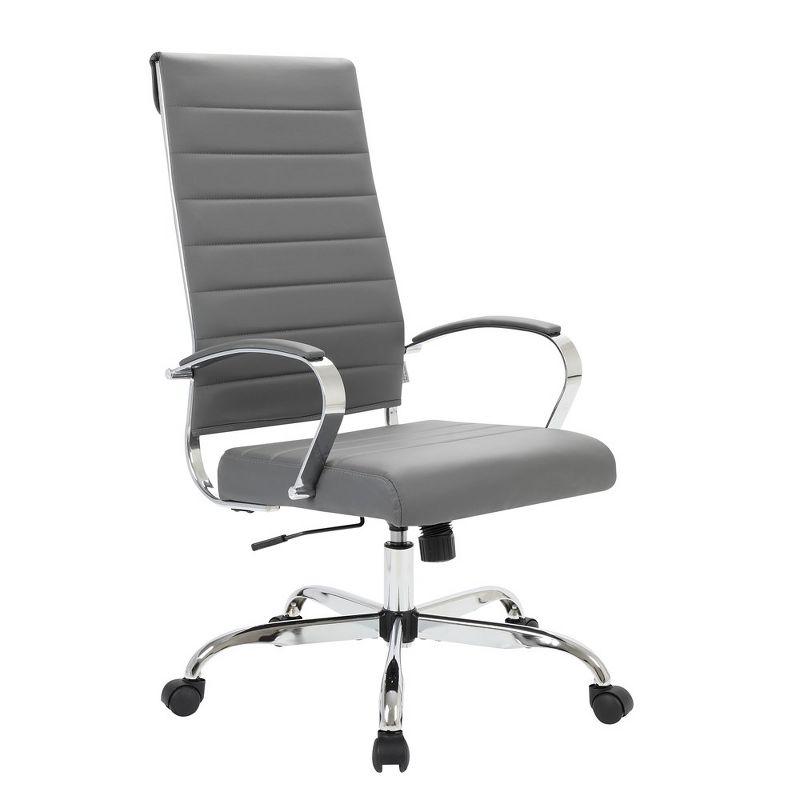 LeisureMod Benmar Modern High Back Leather Office Chair