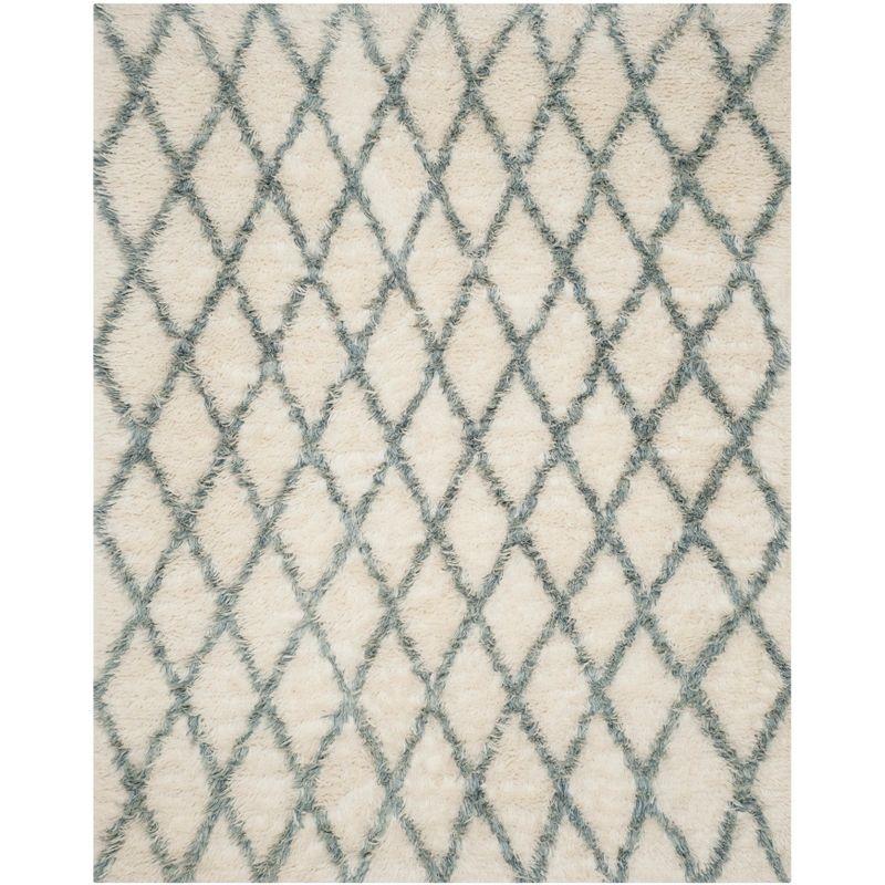 Kenya Hand Knotted 80% Wool, 20% Cotton Geometric Rug