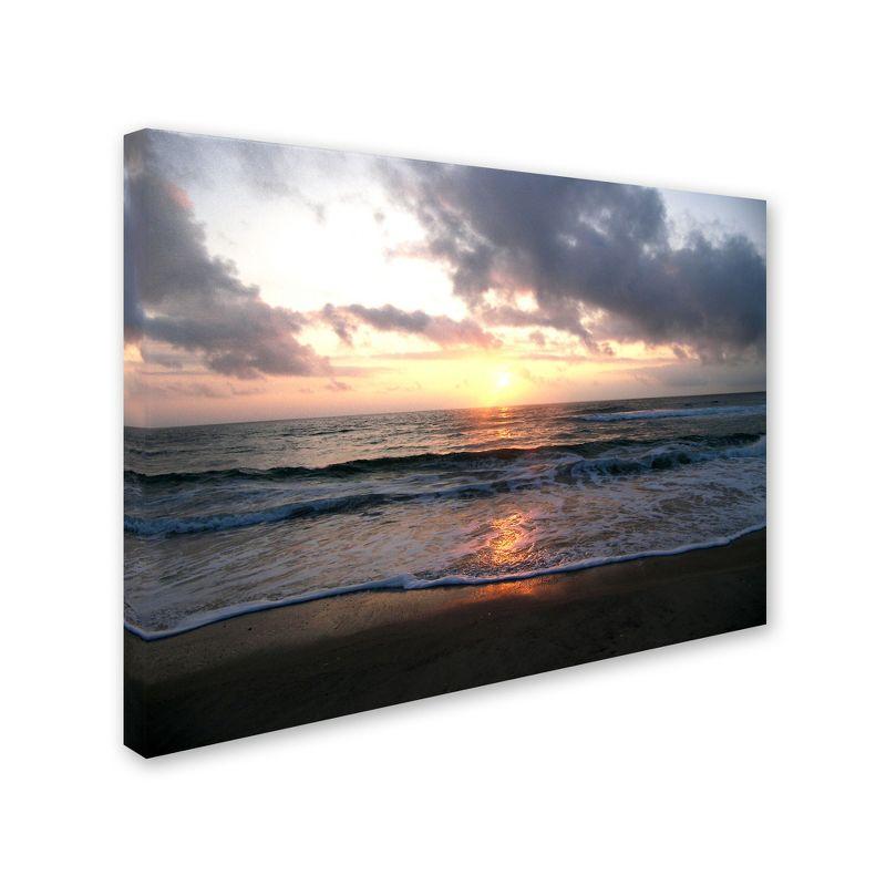 Gentle Rise Coastal Sunrise Canvas Art in Floater Frame