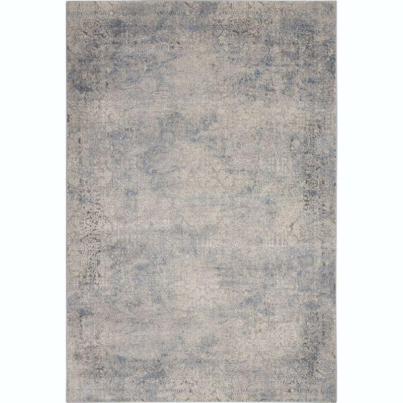Nourison Rustic Textures Vintage Persian Indoor Area Rug Ivory Light Blue 3'11" x 5'11"