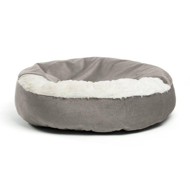 Best Friends by Sheri Cozy Cuddler Ilan Dog Bed - 24"x24" - Gray