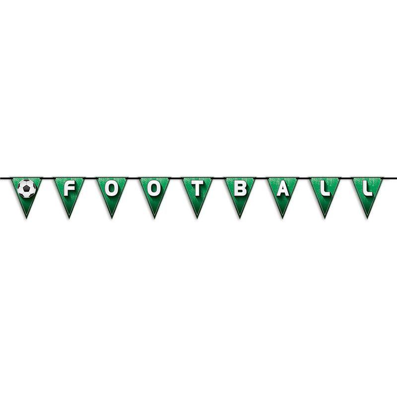 Beistle Soccer!/Football Pennant Streamer, 7.5" x 8', (2/Pkg) Multicolored