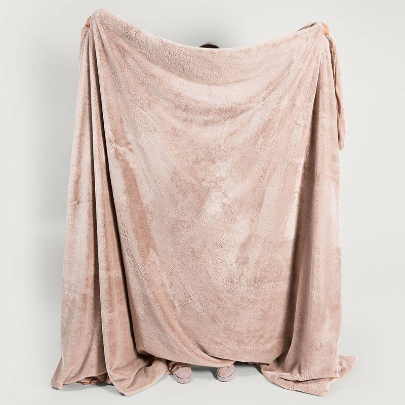 100"x100" Oversized Cuddle Puddle Throw Blanket Rosy Baby - UnHide: Midweight, Knitted, Machine Washable
