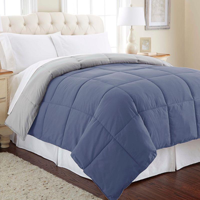 Modern Threads Sanctuary by PCT Down Alternative Microfiber Quilted Reversible Comforter & Duvet Insert - Soft, Comfortable Alternative to Goose Down - Bedding for All Seasons