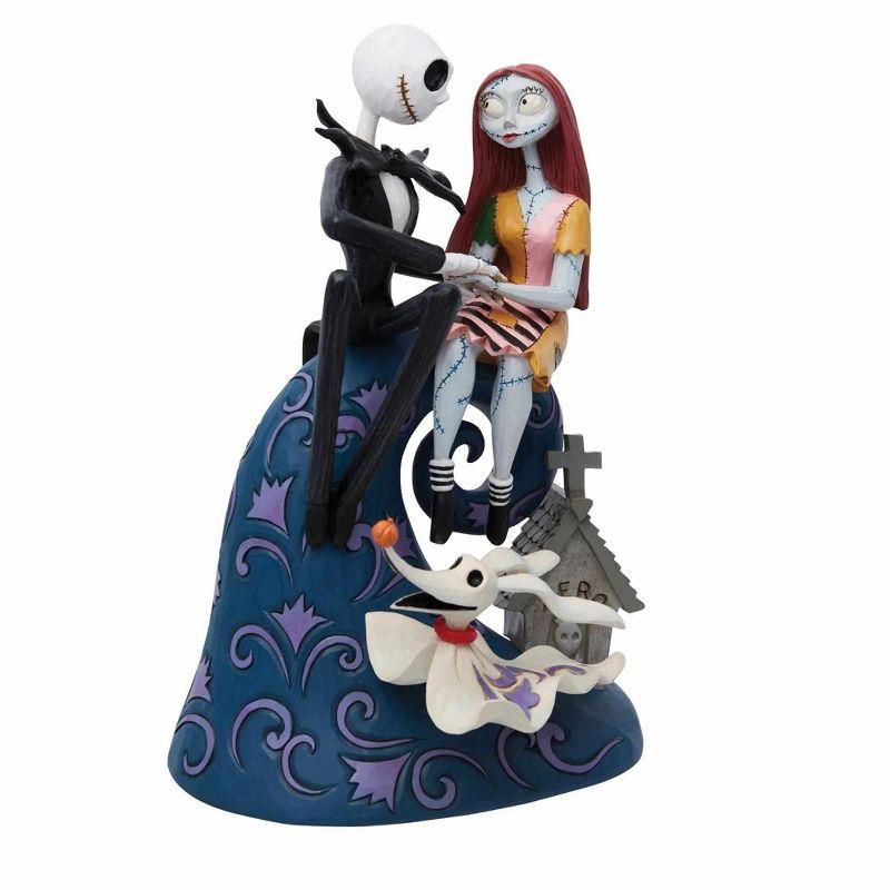 Jim Shore 8.0 Inch Spiral Hill Romance Skellington Sally Nightmare Christmas Figurines