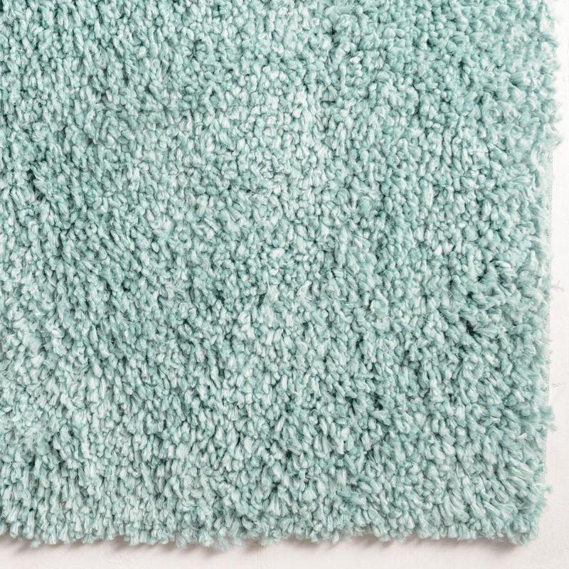 Unique Loom 6' 0 x 9' 0 Davos Shag Aqua Area Rug