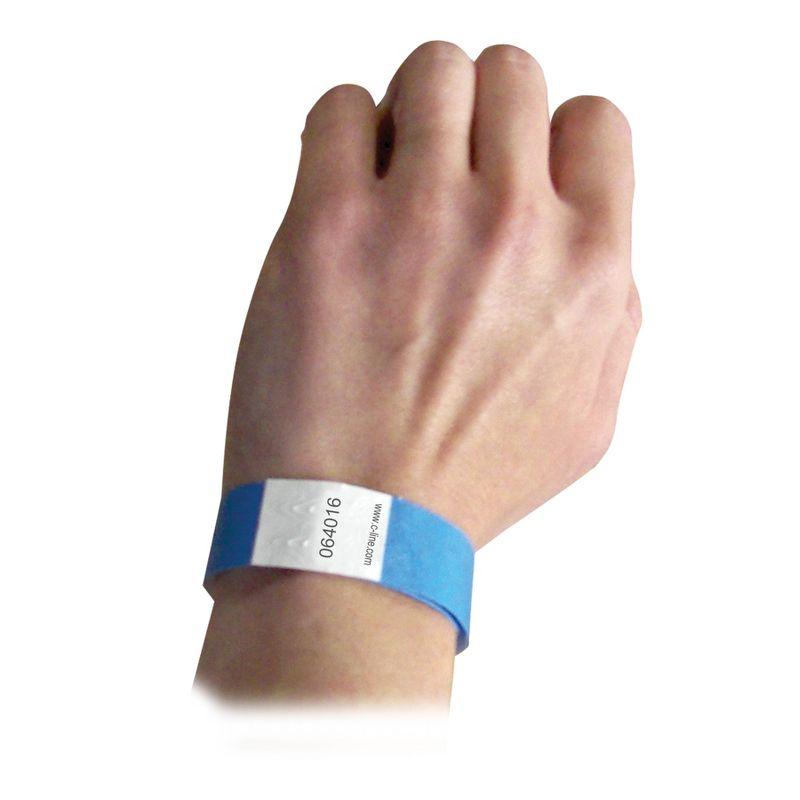 C-Line® DuPont™ Tyvek® Security Wristbands, Blue, 100 Per Pack, 2 Packs